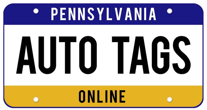 AUTO TAGS ONLINE — the sign outside PA Auto Tags & Notary